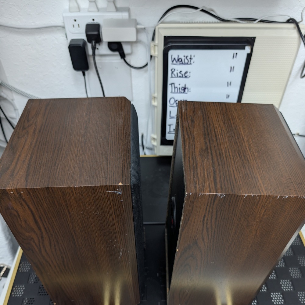 VTG Polk Audio Monitor Series 4 Bookshelf Speakers Brown Wood Grain Hi-Fi 80s - Picture 4 of 8
